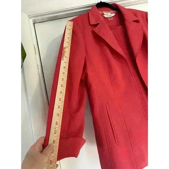 TanJay Women’s 16 Pink Blazer Jacket With Coordinating Medium Short Sleeve Shirt - Picture 5 of 14